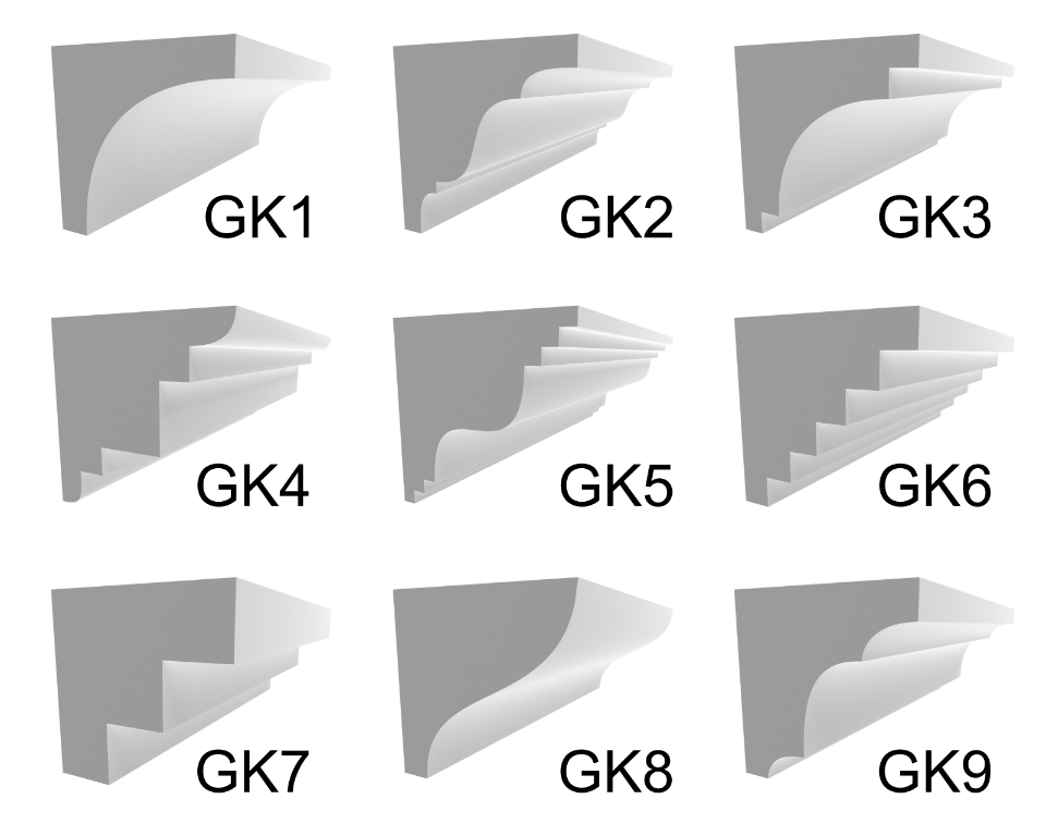 XPS-Gardinenstangengesims / Gardinenstangenabdeckung