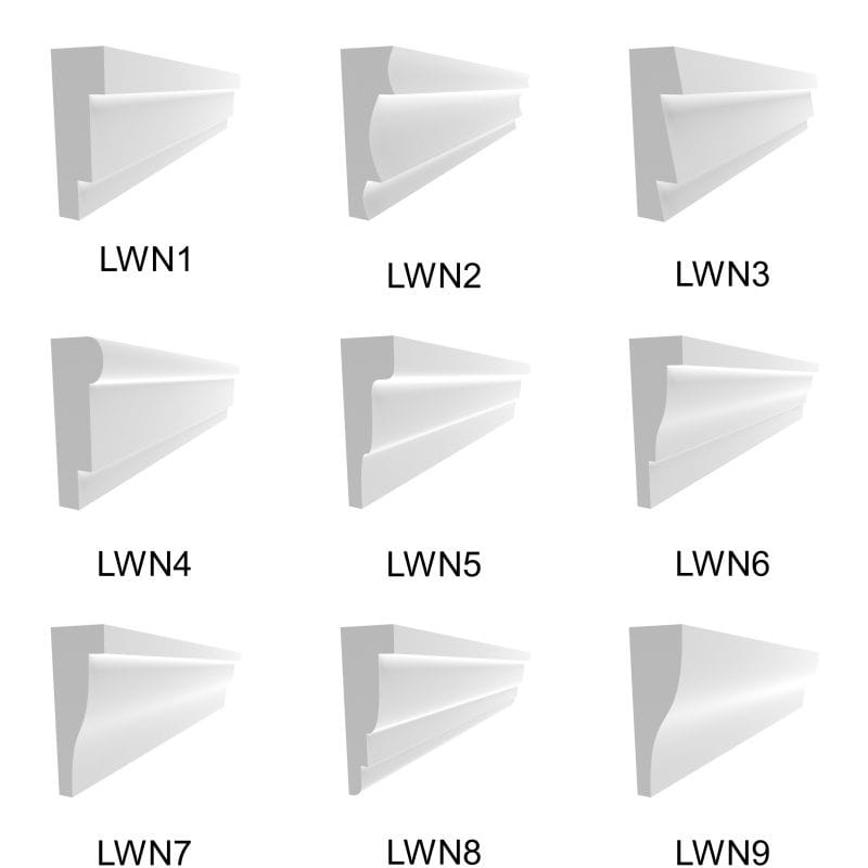 Listwy Wokółokienne niesymetryczne Tynkowane Sztukateria Zewnętrzna