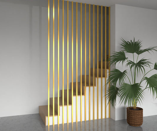 Non-invasive metal partition Gold - Gold