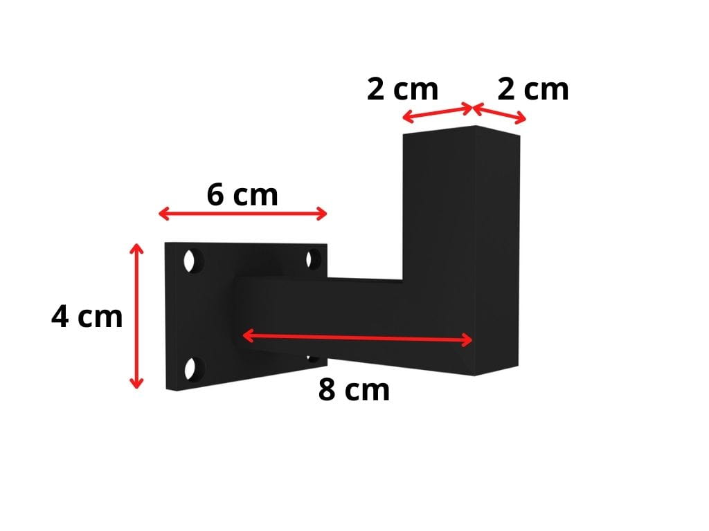 Handrail bracket square - welded