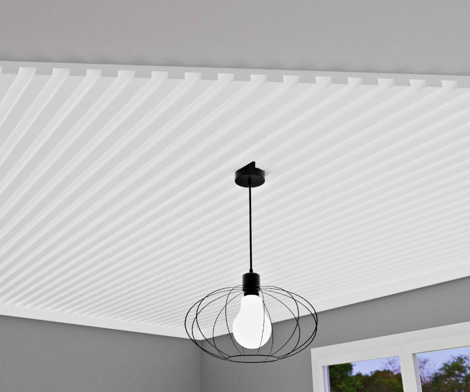 60/200 cm 3 D XPS Modern 1 Lamella Ceiling Panel