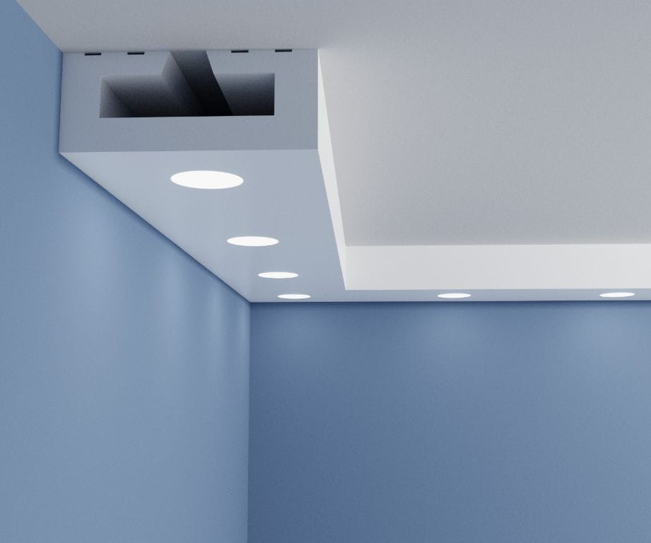 Rectangular halogen ceiling with lighting - Spot / Halogen