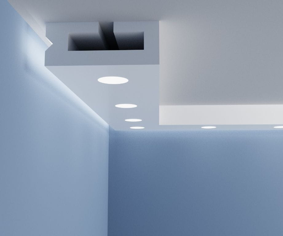 Rectangular halogen ceiling with lighting - Spot / Halogen HOL1