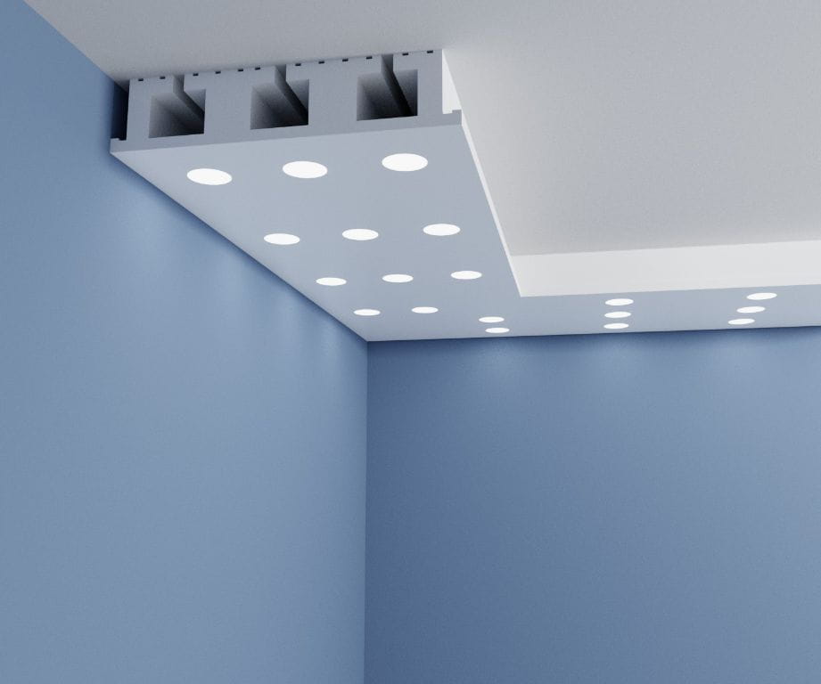 Halogen ceiling with guttering on both sides - Spot / Halogen Model H3L2