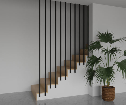 Metallbalustrade in Form von Lamellen – Smart-Serie