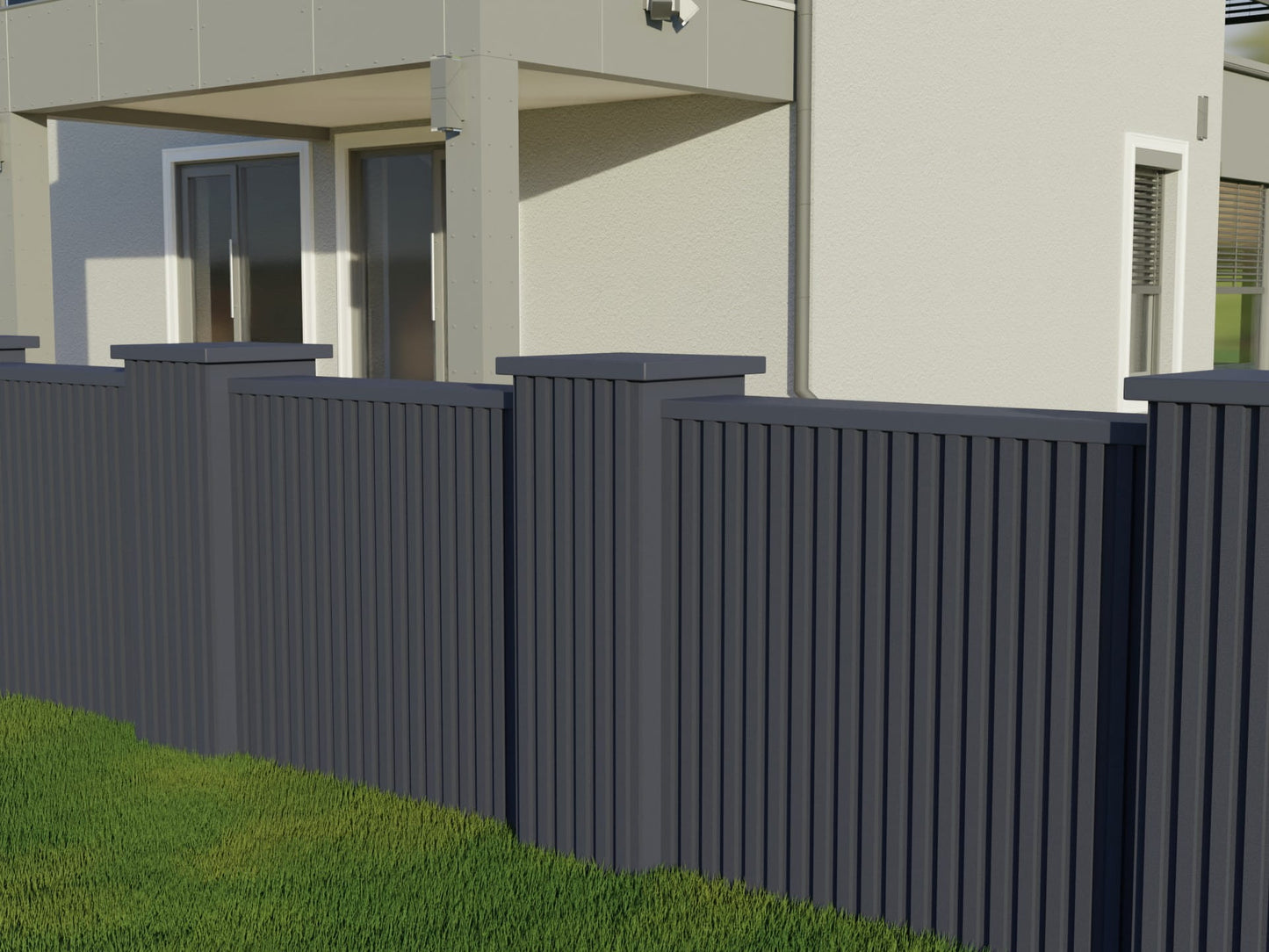 Coated fence panel PE1P