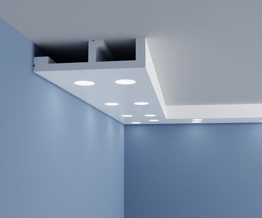 Rectangular halogen ceiling with led spotlight HN0 - 2