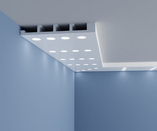 Rectangular halogen ceiling with led spotlight HN0 - 4