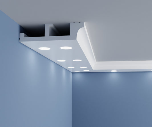 Rectangular halogen ceiling with led spotlight HN01 - 2