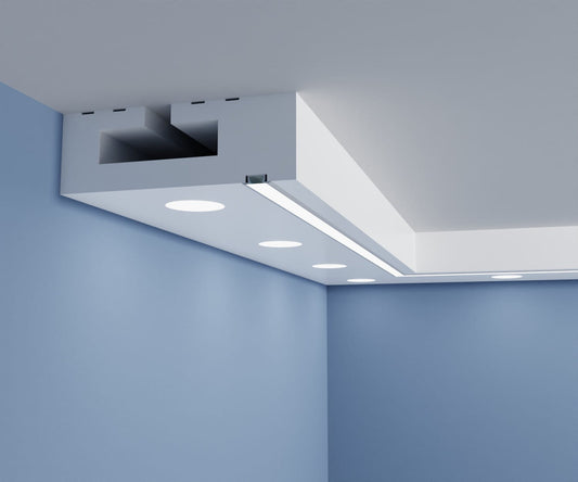 Plafond halogène avec profil LED GLED0-1