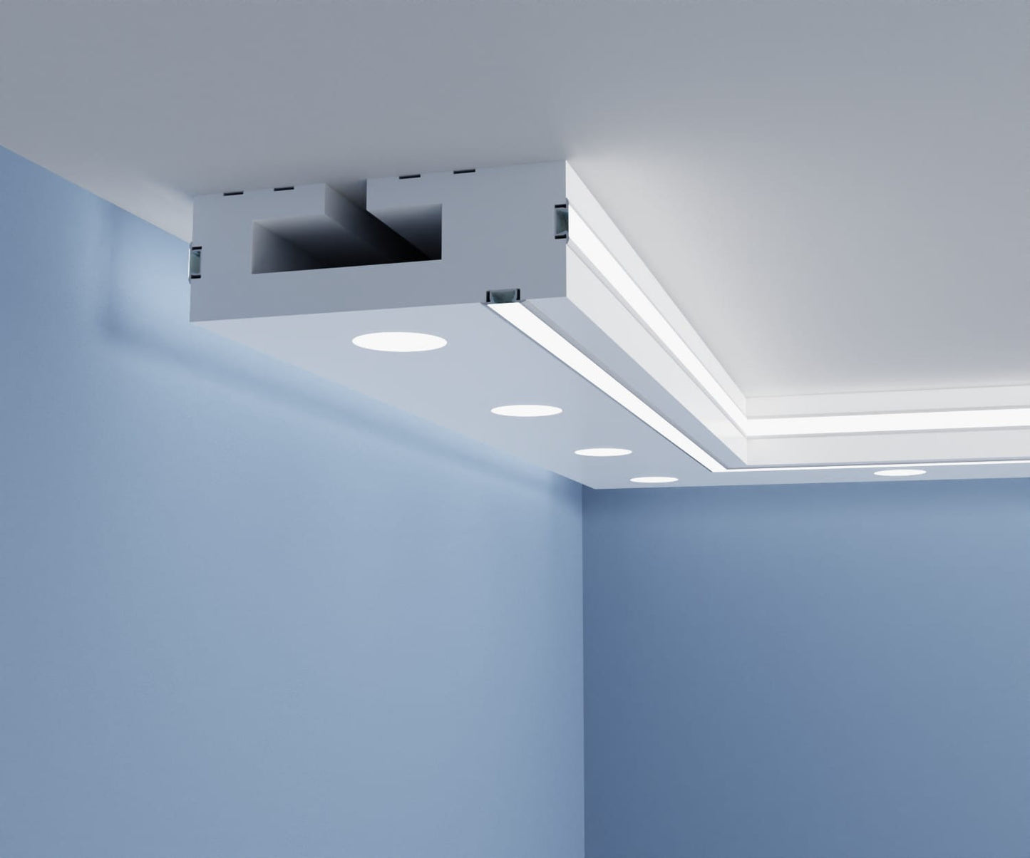 Plafond halogène avec profil LED GLED0-3