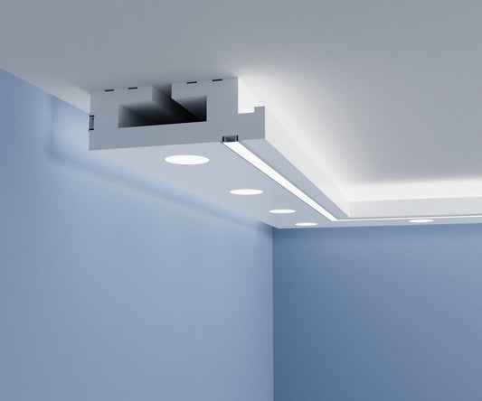 Plafond halogène avec profil LED GLED12-2 