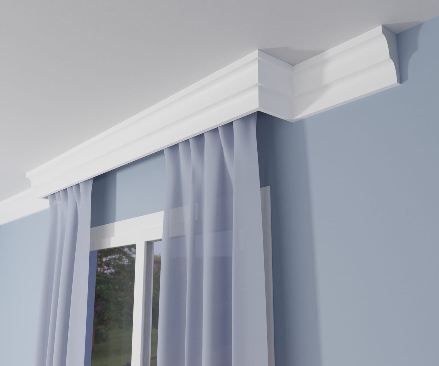 Cornice for curtain rails GKW