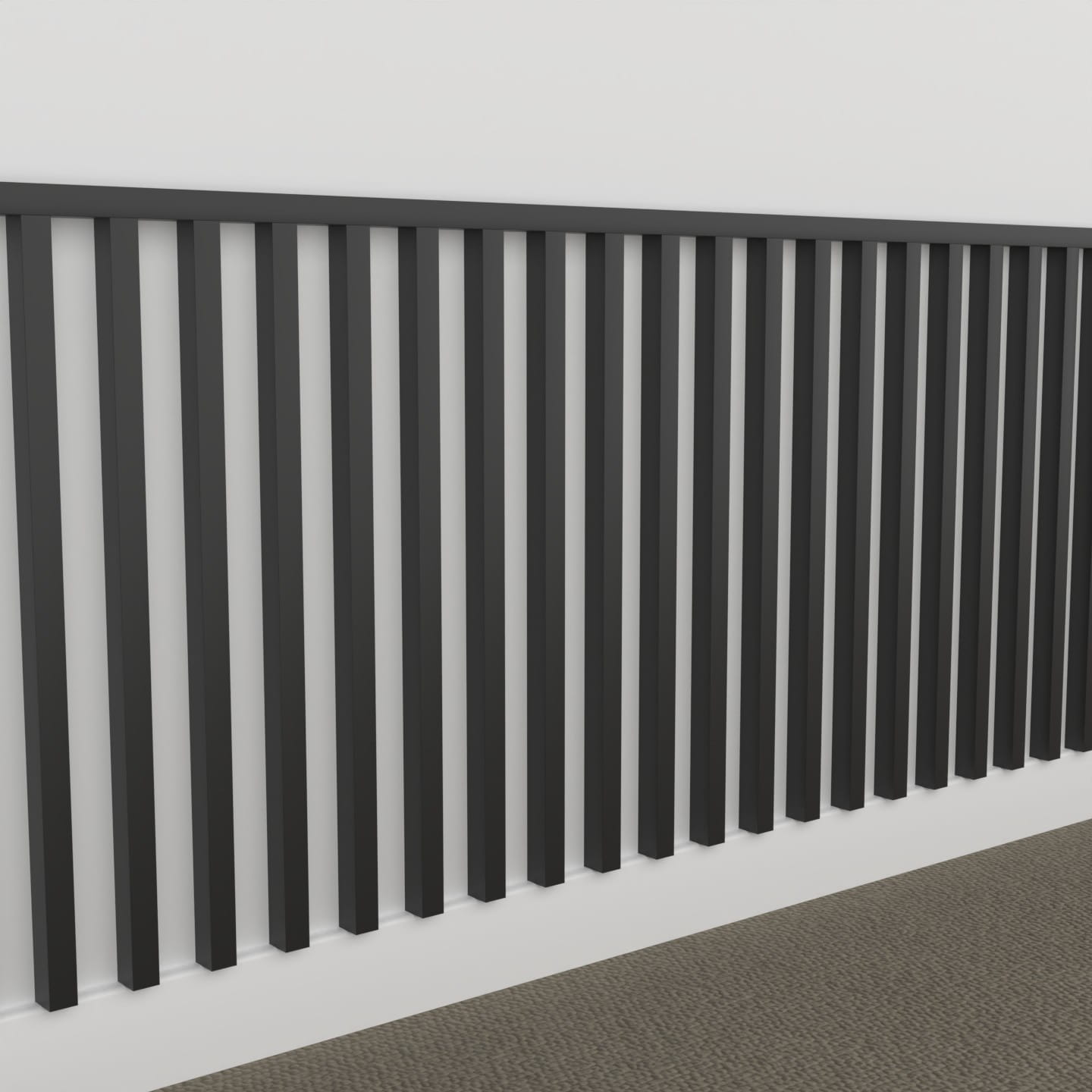 Lamellar panelling Standard Series Black