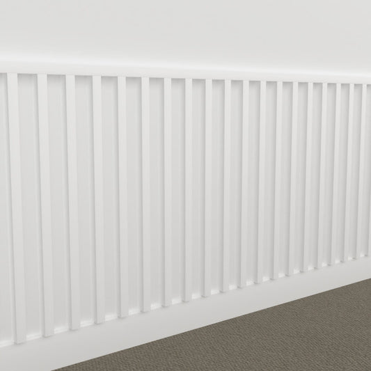 Lamellar panelling Standard Series White